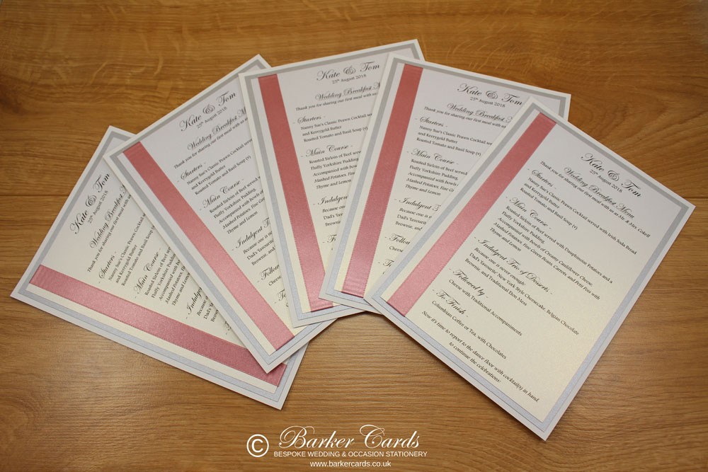 Simple Elegant Wedding Menu Ideas